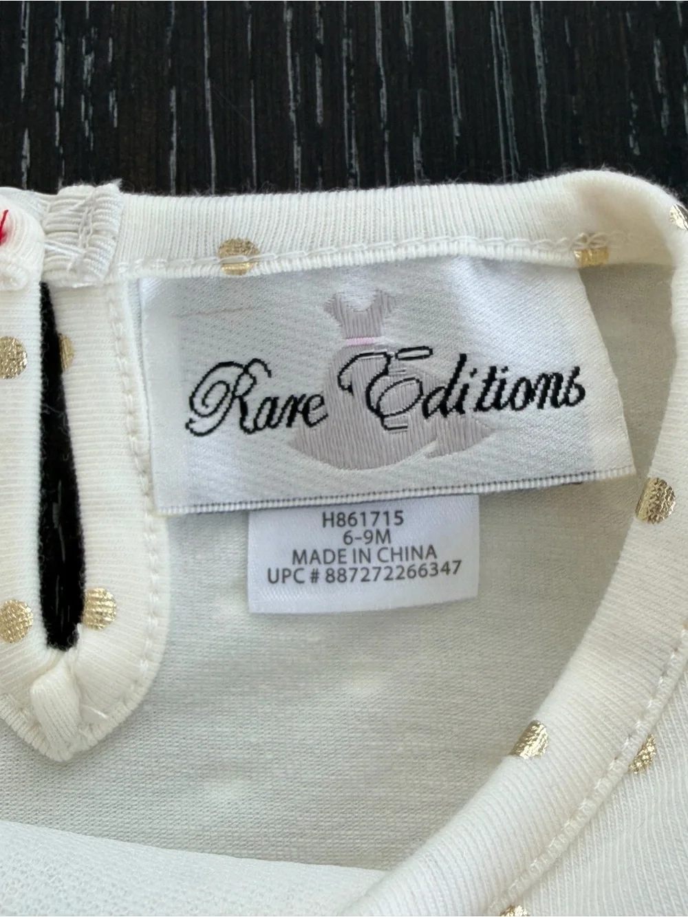 Rare Editions Cream Top with Gold Dots & Red Plaid Leggings Pajama Set